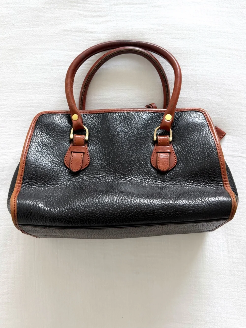 Vintage Liz Claiborne Black Leather Doctor Bag